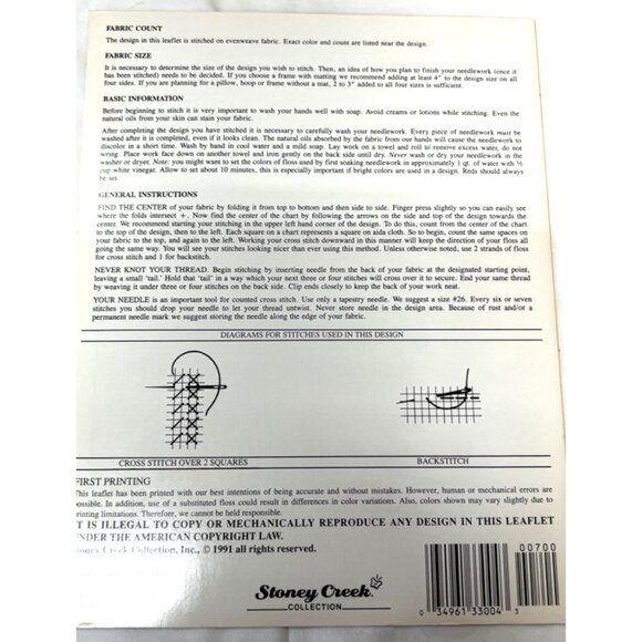 Lanarte Stoney Creek "Summertime" Cross Stitch Pattern Booklet - Picture 4 of 4